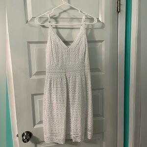 Abercrombie & Fitch white crochet dress size medium